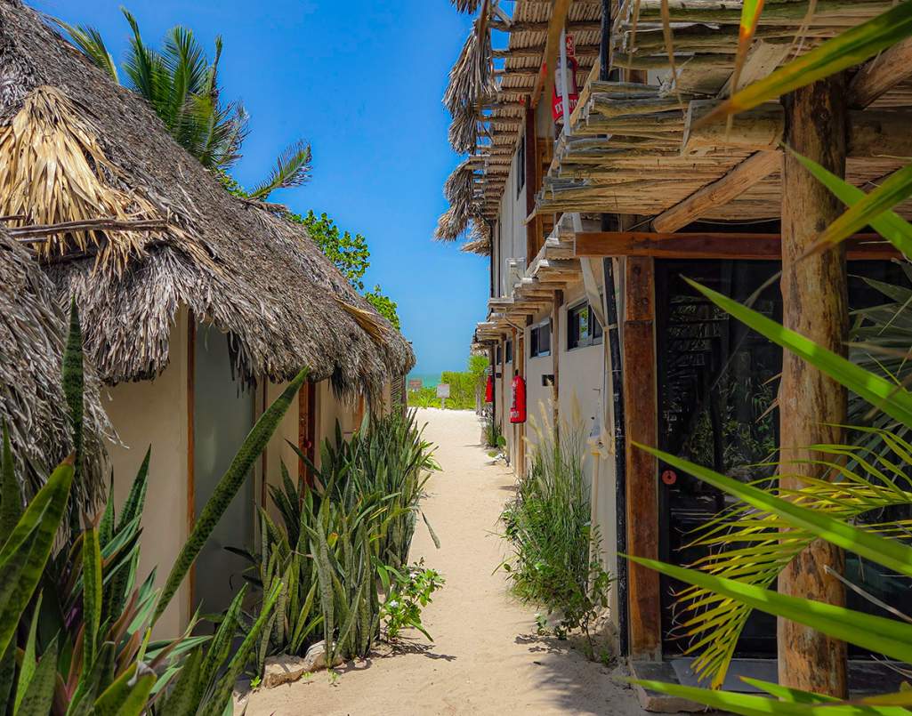 Stugor vid stranden i El Cuyo