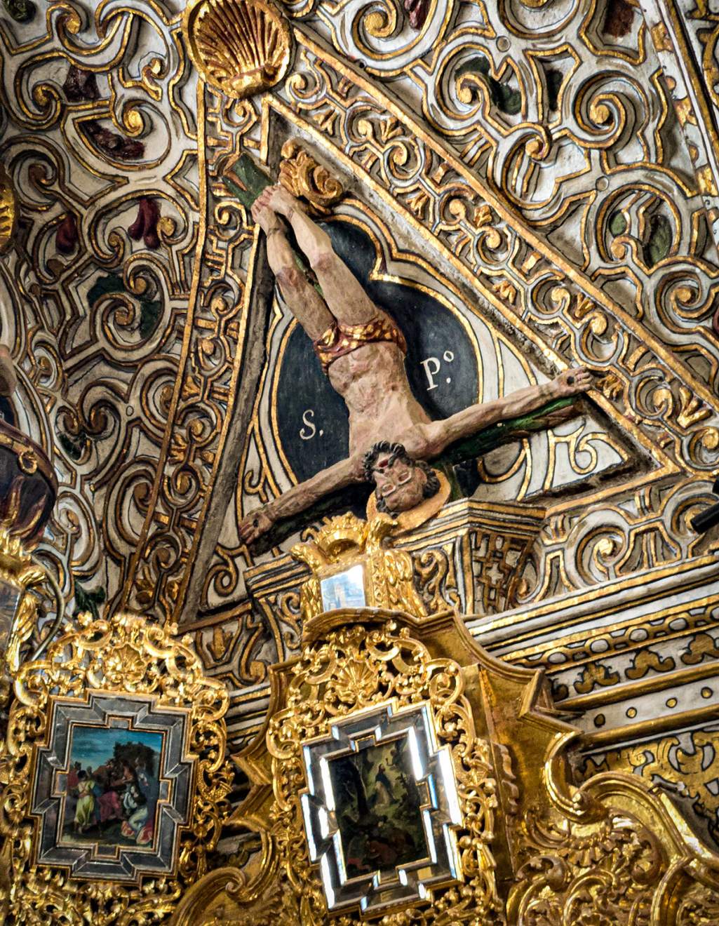 Aposteln Petrus, korsfäst upp och ned enligt sin egen önskan.