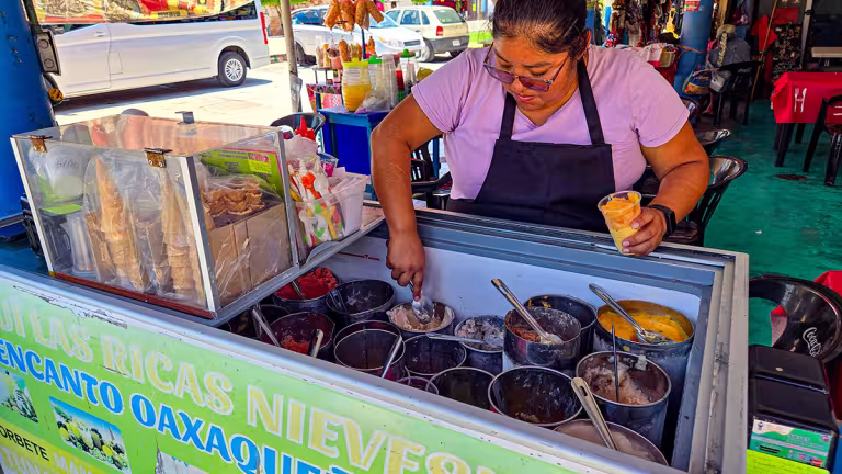 Nieve, eller hantverksglassen från Oaxaca.