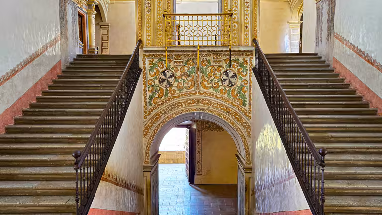 Trapporna upp till muséet i Santo Domingo, Oaxaca.